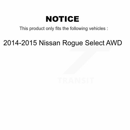 Kugel Front Rear Wheel Bearing & Hub Assembly Kit For 2014-2015 Nissan Rogue Select AWD K70-101357